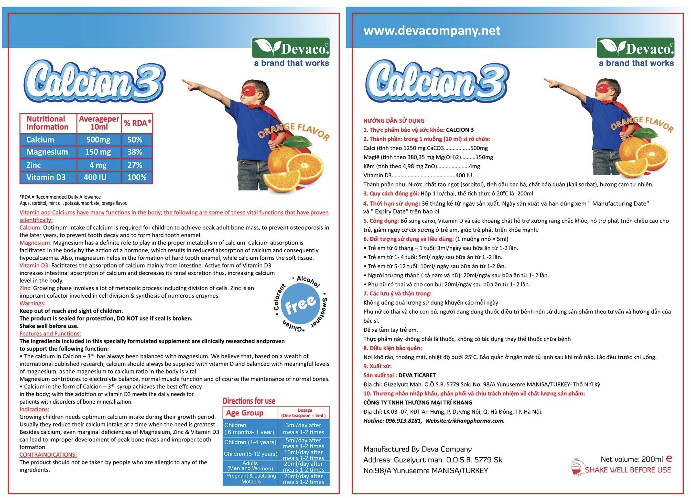 CALCION 3 - Comprehensive Calcium for Children from 6 Months Old