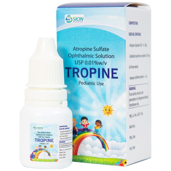 Nhỏ mắt kiểm soát cận thị Tropine 0.01%