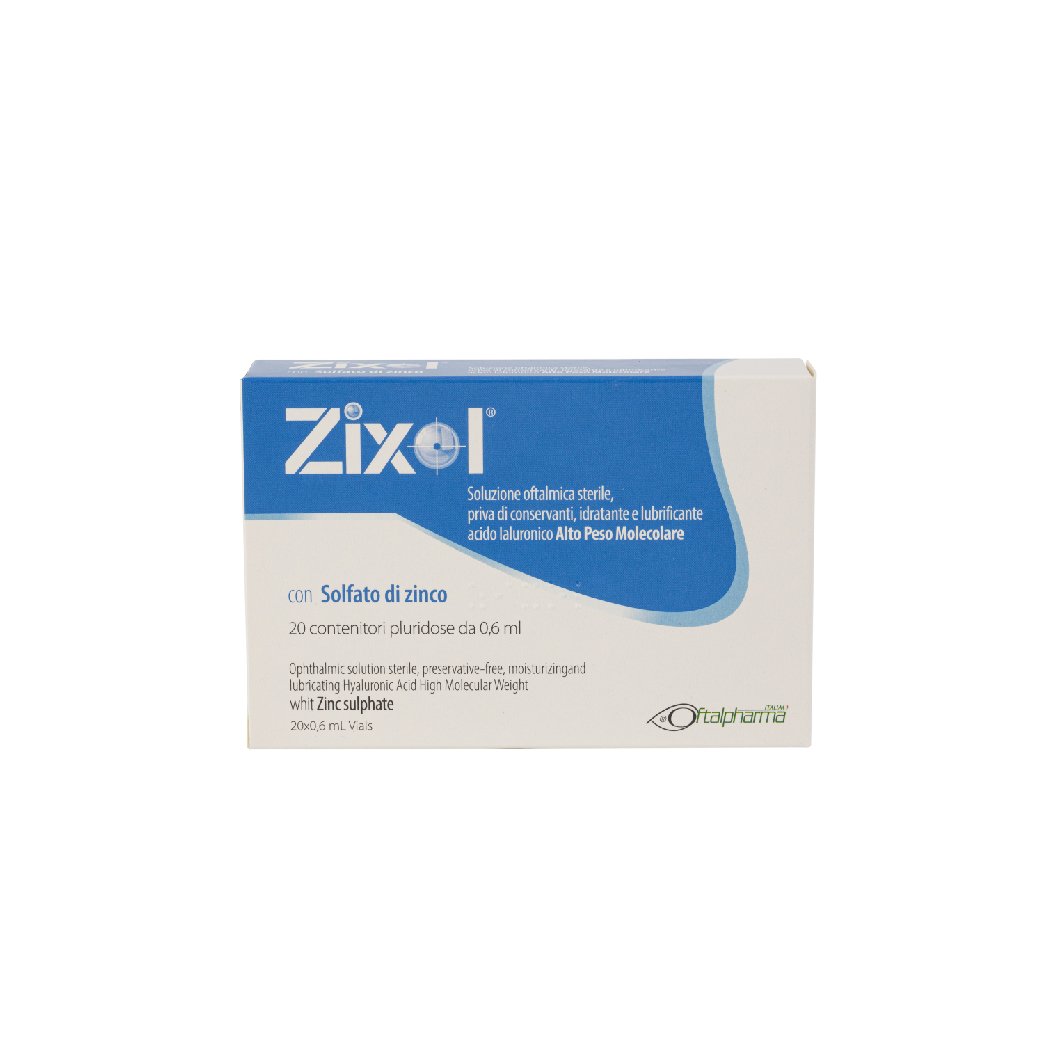 Artificial tear Zixol Pluridose - Solution help moisturize, protect, and heal the eyes