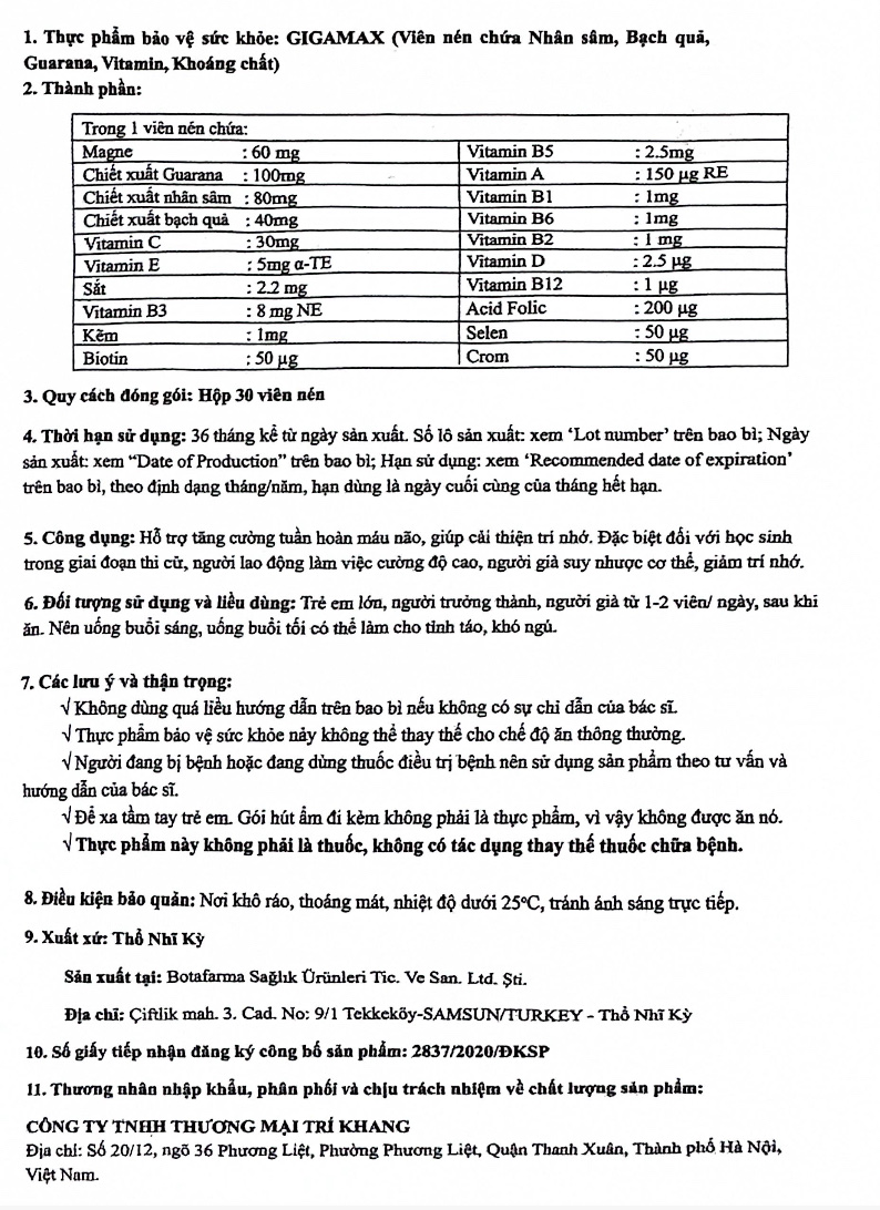 Gigamax - Optimize memory and concentration