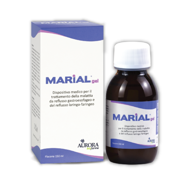 Marial Gel - Prevents gastroesophageal reflux, laryngeal throat, protects, restores and regenerates damaged mucosa (150ml bottle)