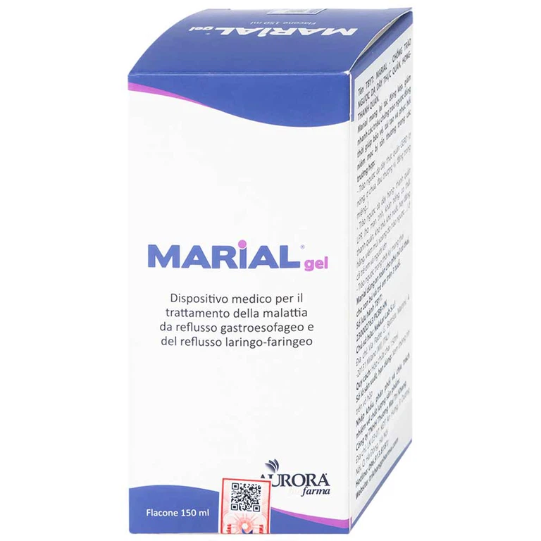 Marial Gel - Chống trào ngược dạ dày thực quản, họng thanh quản, bảo vệ phục hồi tái tạo niêm mạc bị tổn thương (Chai 150ml)