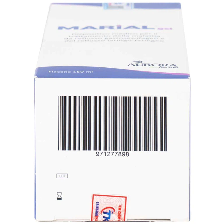 Marial Gel - Prevents gastroesophageal reflux, laryngeal throat, protects, restores and regenerates damaged mucosa (150ml bottle)