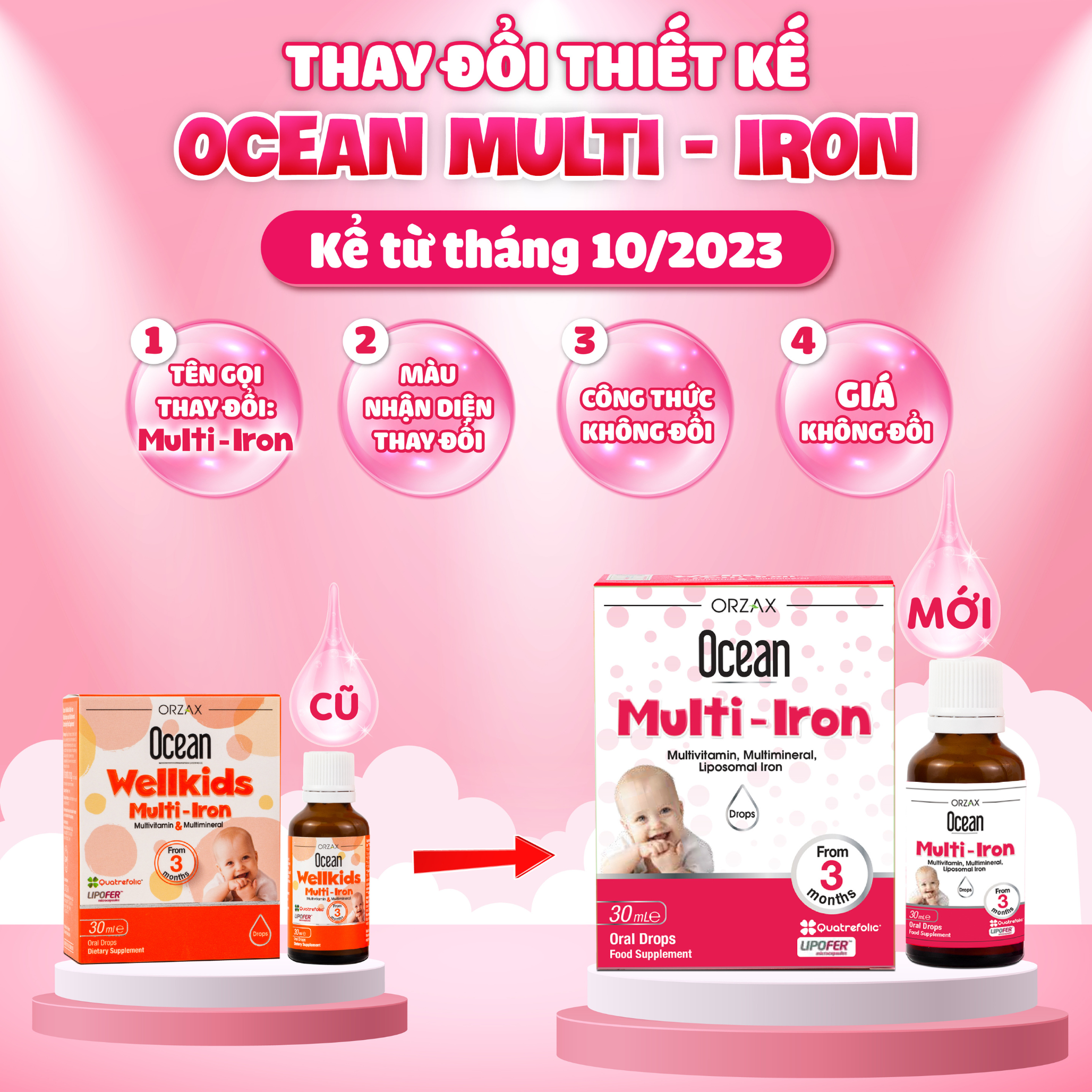 Ocean Multi Iron - Iron and 14 nutrients for children from 3 months old