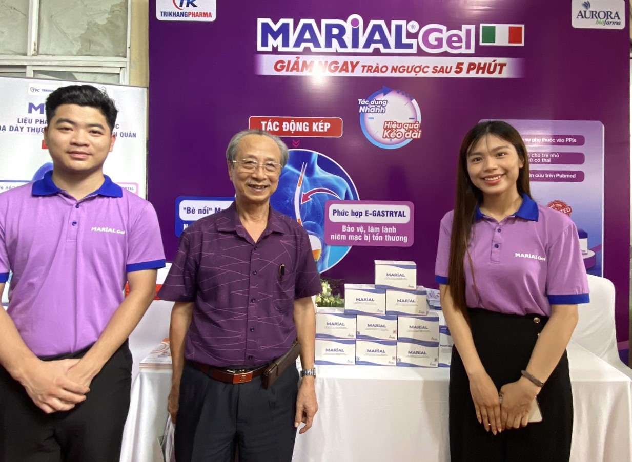 Marial Gel được PGS.TS Nguyễn Duy Thắng - Chủ tịch Hội Tiêu hóa Hà Nội giới thiệu tại Hội thảo khoa học chuyên đề: Bệnh viêm loét dạ dày, trào ngược dạ dày thực quản