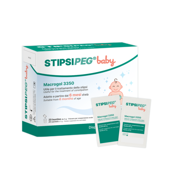 Stipsipeg Baby - Laxative powder, reduces constipation for children from 6 months old