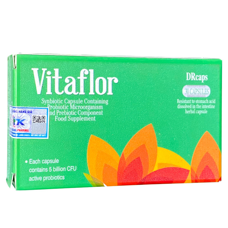 Men vi sinh Vitaflor – Viên nang giải phóng chậm bổ sung Probiotics và Prebiotics