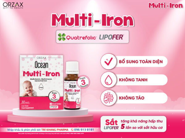 Sắt Lipofer® - Công nghệ mới phòng ngừa thiếu máu thiếu sắt cho bé